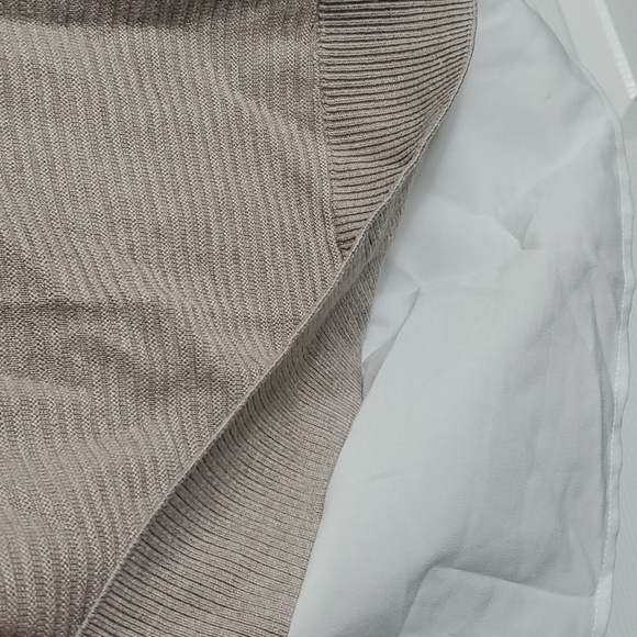 Hilary Radley Tan Sweater Faux Shirt Size XXL - Picture 8 of 10